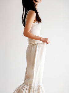 エルニ/HERNI公式】ベルギーリネンフリルペチパンツ/ ロング（No.14